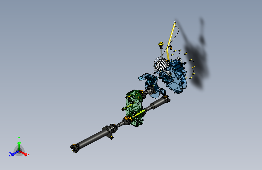 分动器gearbox 主视图