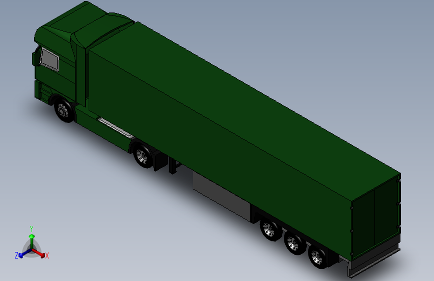 半挂车emi_trailer_truck_green