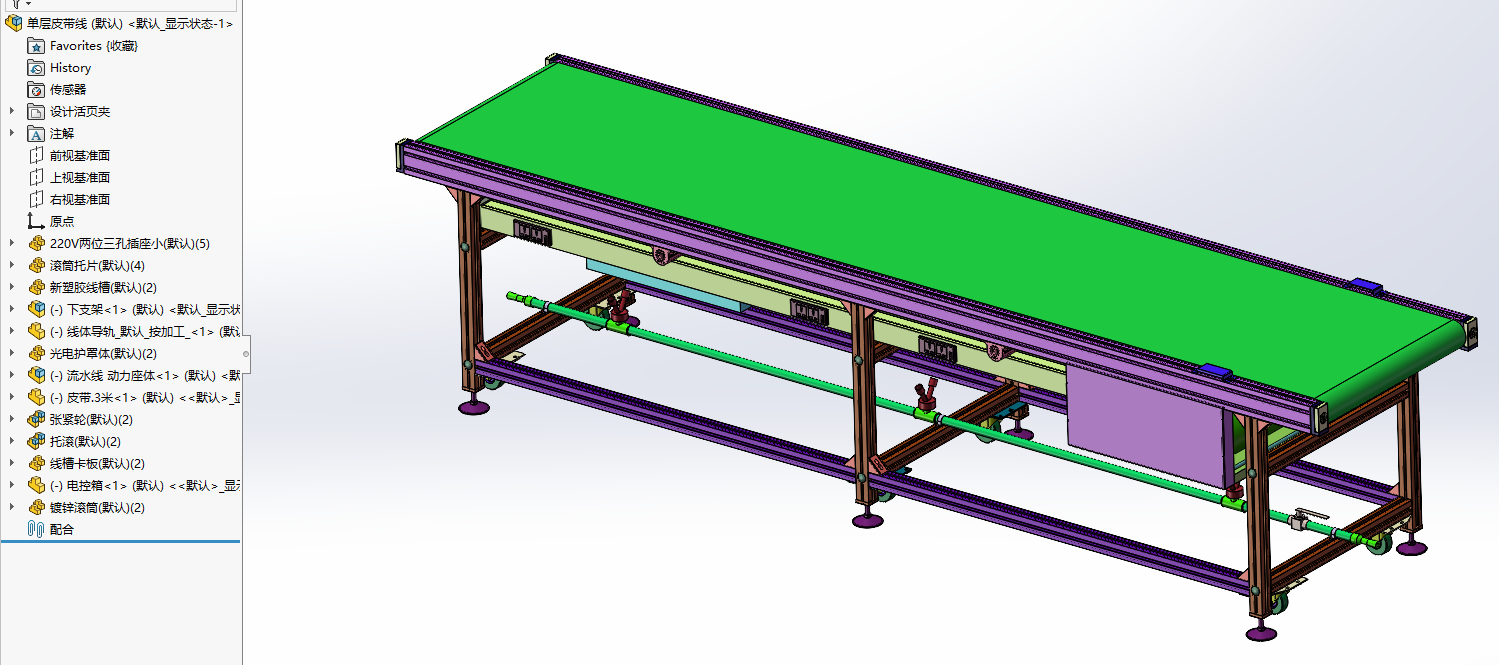 B5417-物流分拣输送线模型(成套)