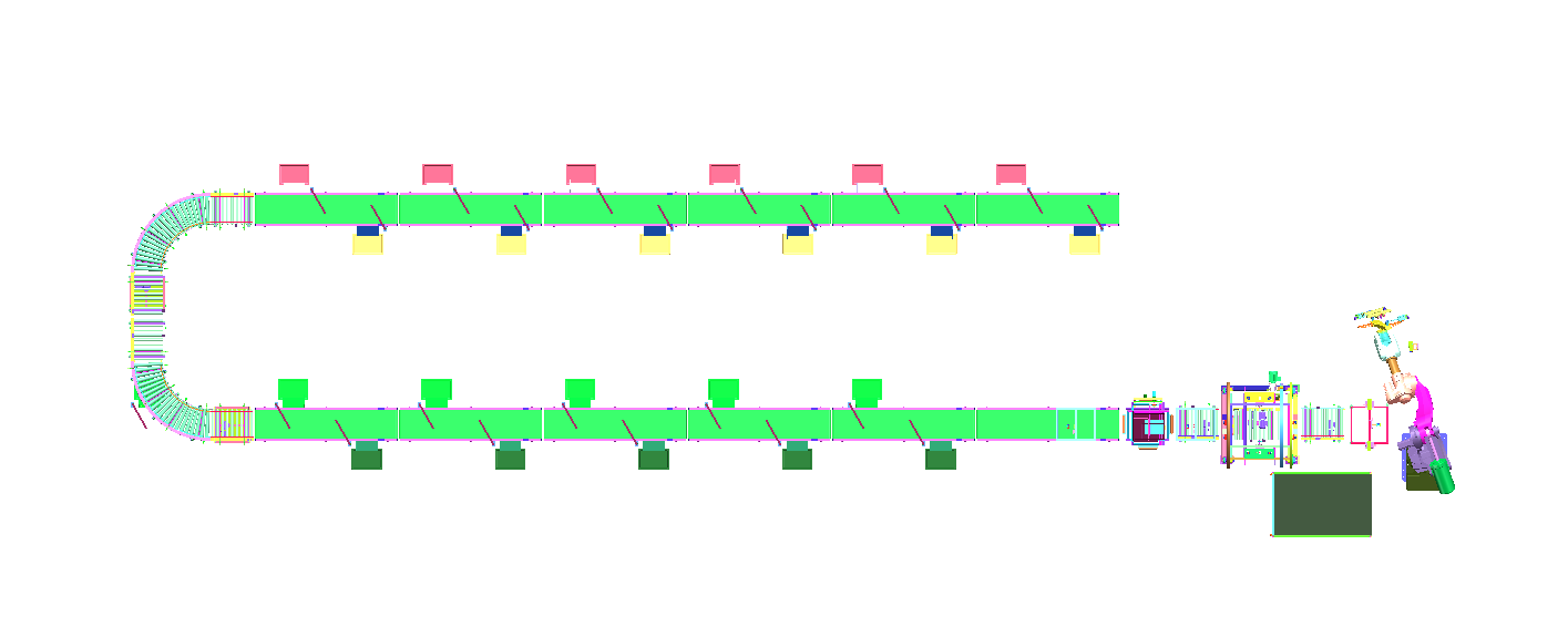 B5417-物流分拣输送线模型(成套)