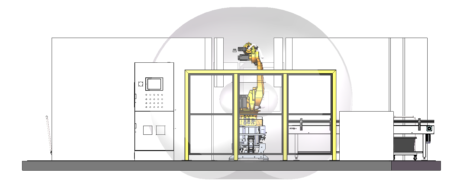 B5731-地轨+机床上下料自动线