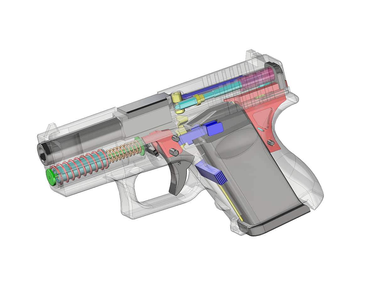 Glock26手抢模型结构
