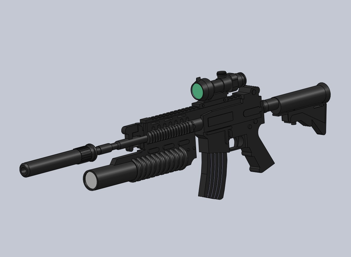 M4A1卡宾枪武器枪械模型