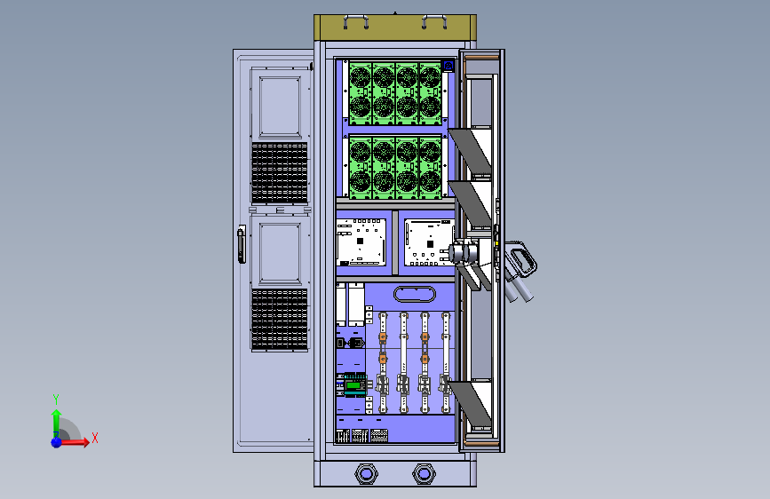 B5444-新能源汽车充电柜+120KW 正面视图