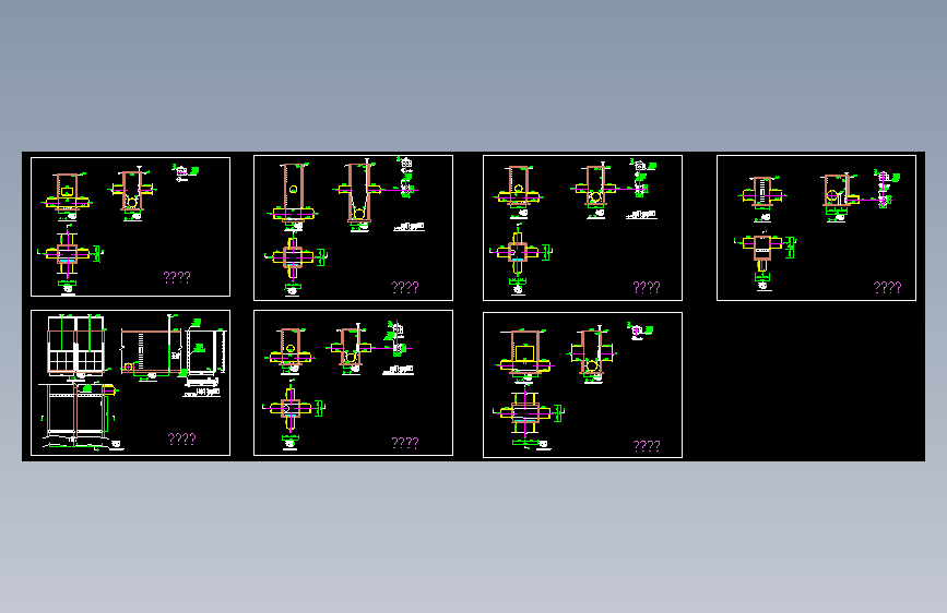 X2212-七种溢流井大样图+CAD图纸==304019=10