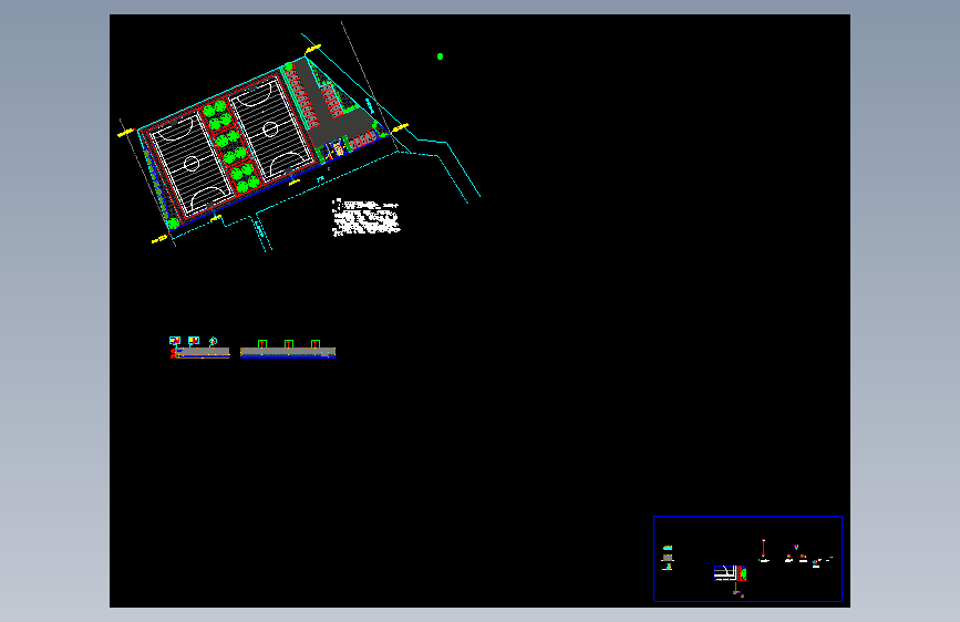 X2234-5人足球场施工图详图（笼式足球场地）+CAD图纸 ==1098026=30