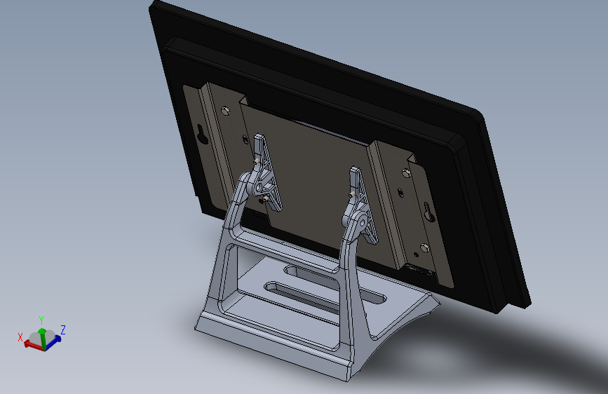 X2302-电脑显示器支架设计三维模型三维SW2020无参==1396251=0