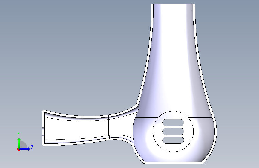 吹风机外壳_CATIA V5R29_模型图纸免费下载 – 懒石网