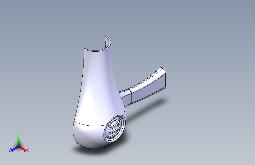 吹风机外壳_CATIA V5R29_模型图纸免费下载 – 懒石网