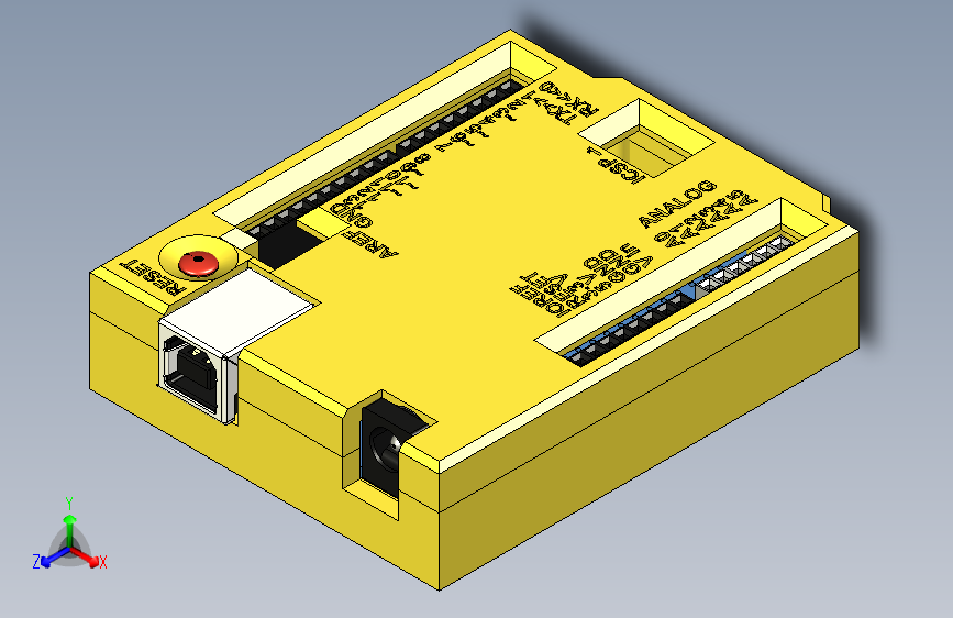 X2252-Arduino UNO 盒设计三维模型三维Step无参==1367809=0