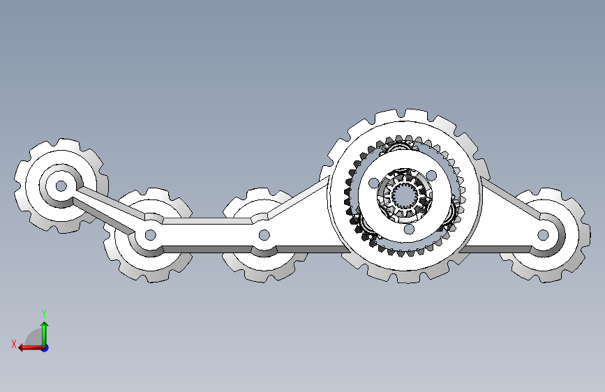履带结构3D打印图纸 STL格式 部分零件有SOLIDWORKS格式 背面视图
