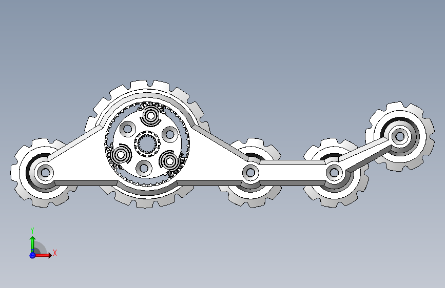 履带结构3D打印图纸 STL格式 部分零件有SOLIDWORKS格式 正面视图