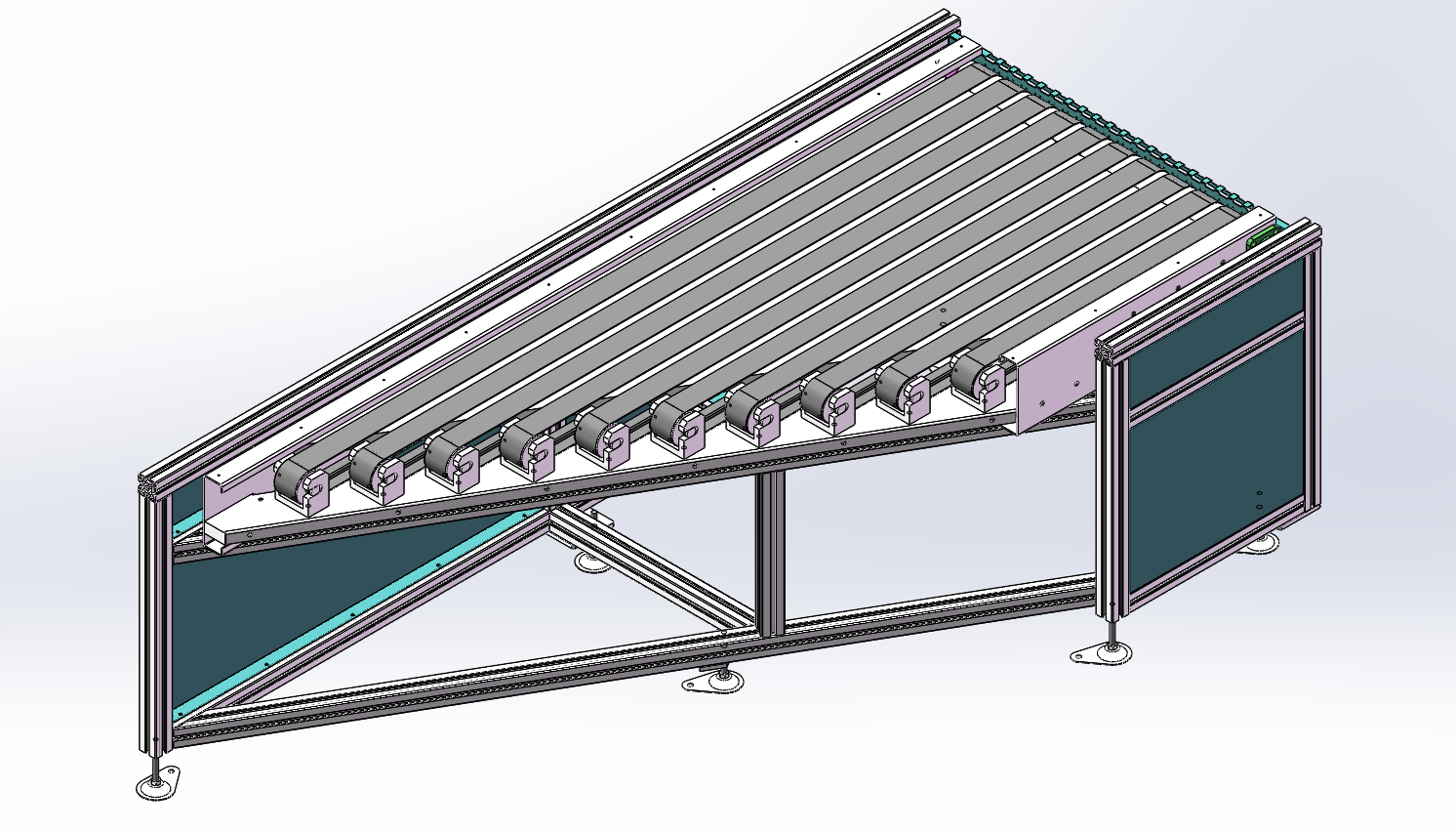 货物分拣输送线结构