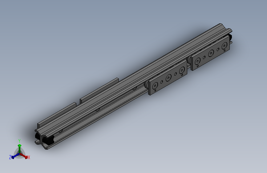 伸缩式轨道 TQAX26，长度 400mm，行程 = 400-rail_tqax26-0400_01