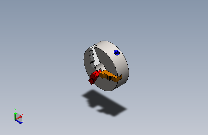 三爪卡盘250三维模型