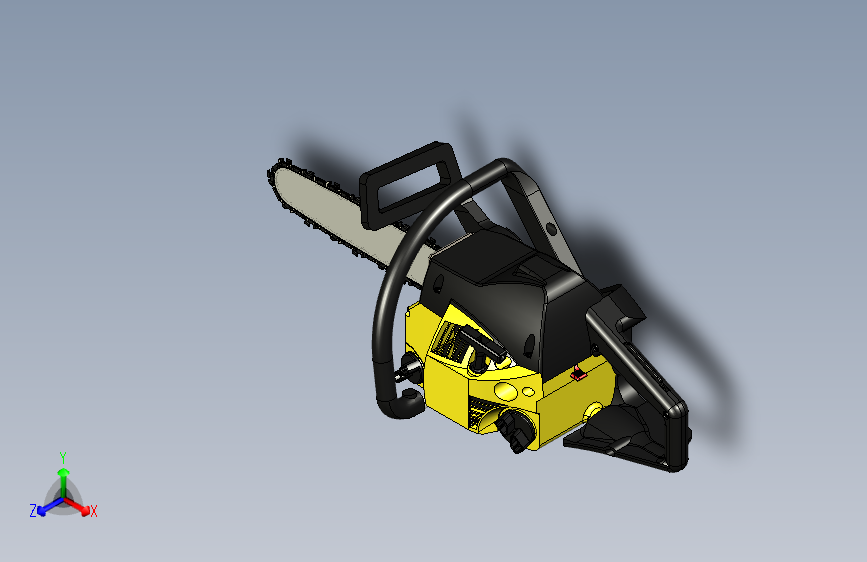 Z2558-汽油锯CAD图纸及solidworks模型三维SW2015带参==326776=240