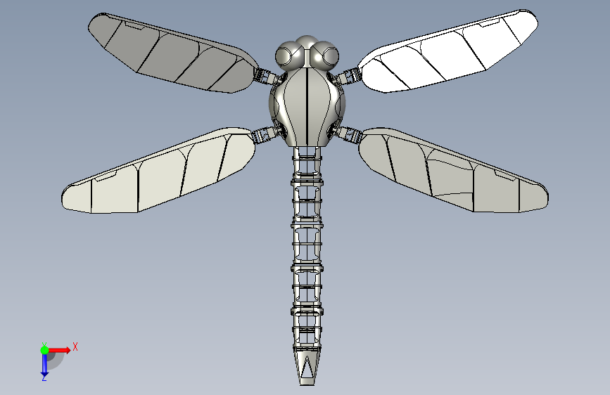 机械蜻蜓ug三维图