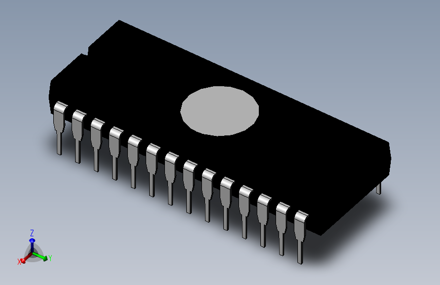 DIP 28 IC with 0_350in Window