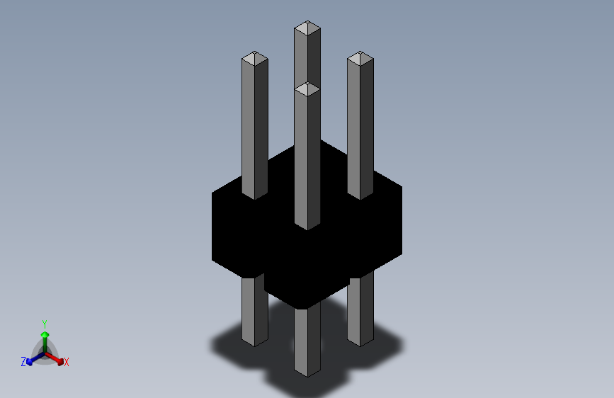 Header 2_54 Vertical 2x2