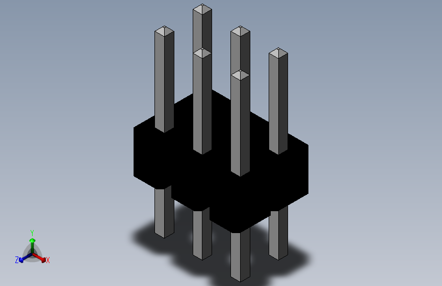 Header 2_54 Vertical 2x3