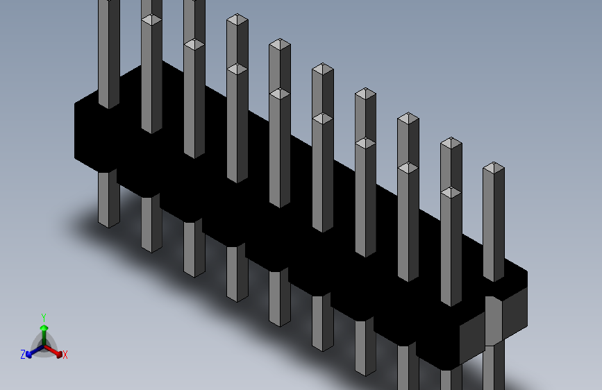Header 2_54 Vertical 2x9_SOLIDWORKS 2013_模型图纸下载 – 懒石网