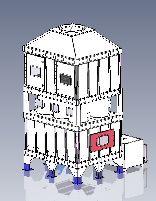 2万风量拼装式方型旋流喷淋塔