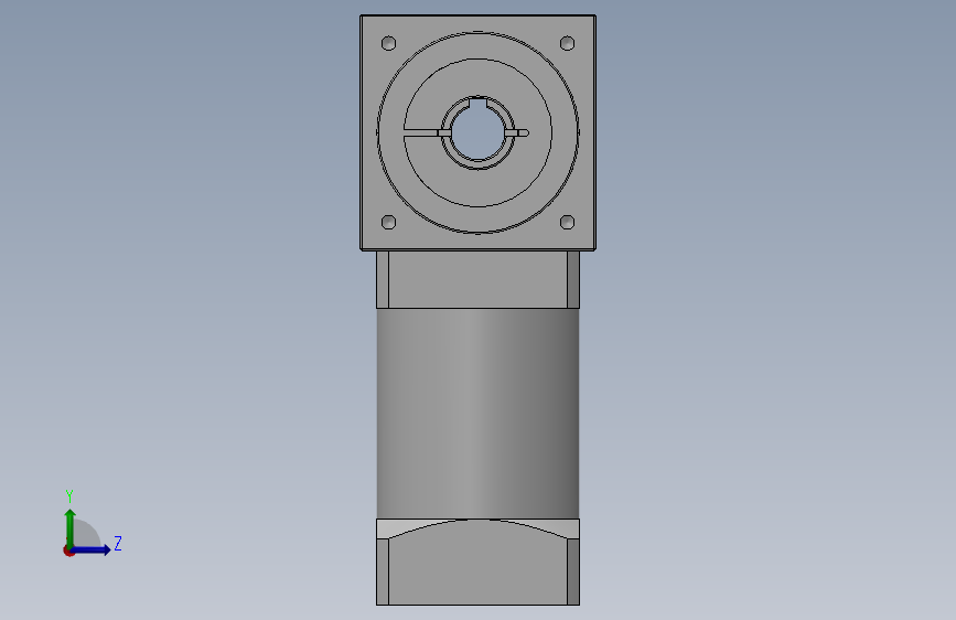 AAW070AS 2C-K雙中空軸帶鍵型式(減速機12-100) 左侧视图