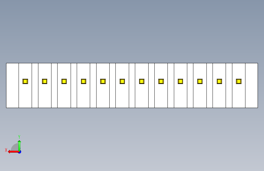 B12B-XH-A连接器公插 背面视图