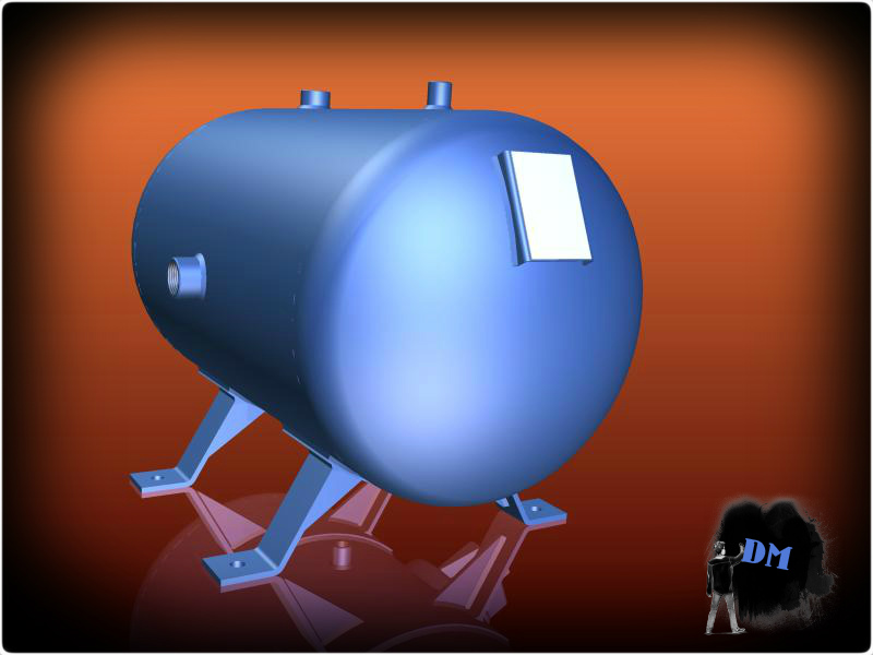 024-压力容器-卧式储气罐 53 升 STEP