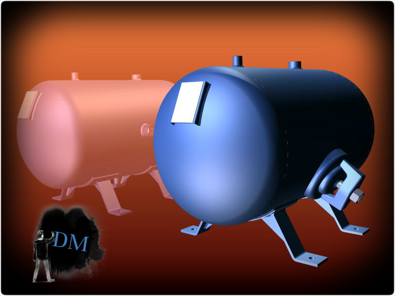 024-压力容器-卧式储气罐 53 升 STEP