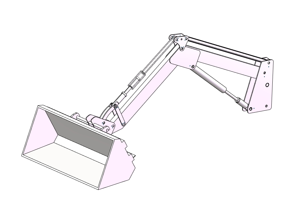 CD1741-装载机挖掘机铲斗的工作装置三维SW2021带参+CAD+说明书==1643818=600