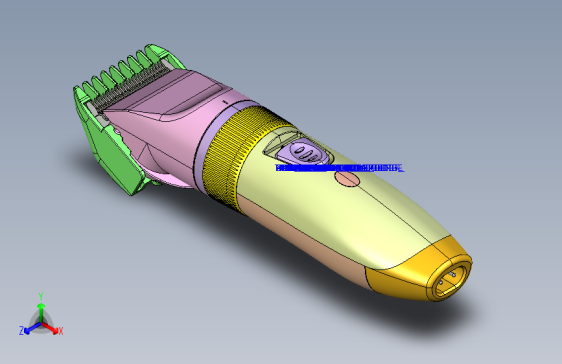 Z2953-可拆电池的理发器电推剪源结构设计三维ProE5.0无参==1089478=50