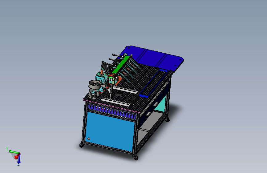 Z2912-三站分拣物流教学平台三维SW2019带参==1444169=200