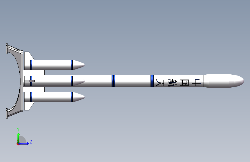 火箭模型 左侧视图