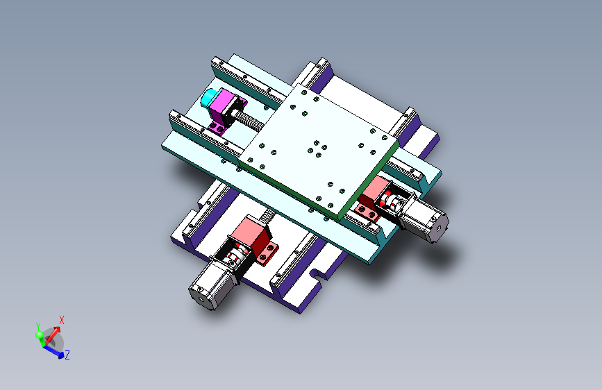 X—Y数控工作台三维含参数有完整配合可编辑带仿真视频