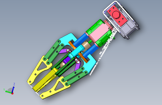 46-机械爪  SW16 CATIA STP DWG STL