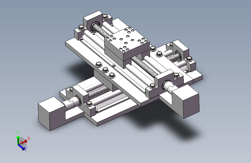 Z3098-X-Y轴数控工作台三维SW2014带参+CAD+说明书==370588=100