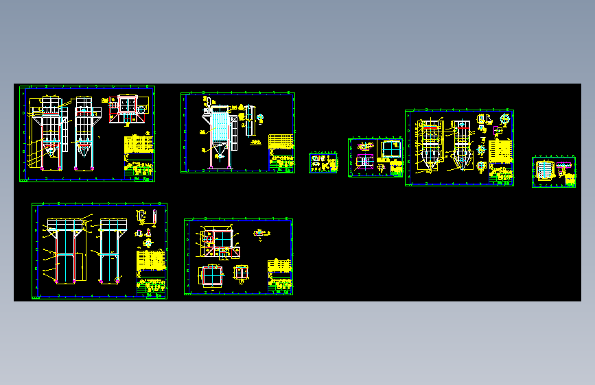 BH-CS-袋滤除尘器全套CAD图纸免费下载