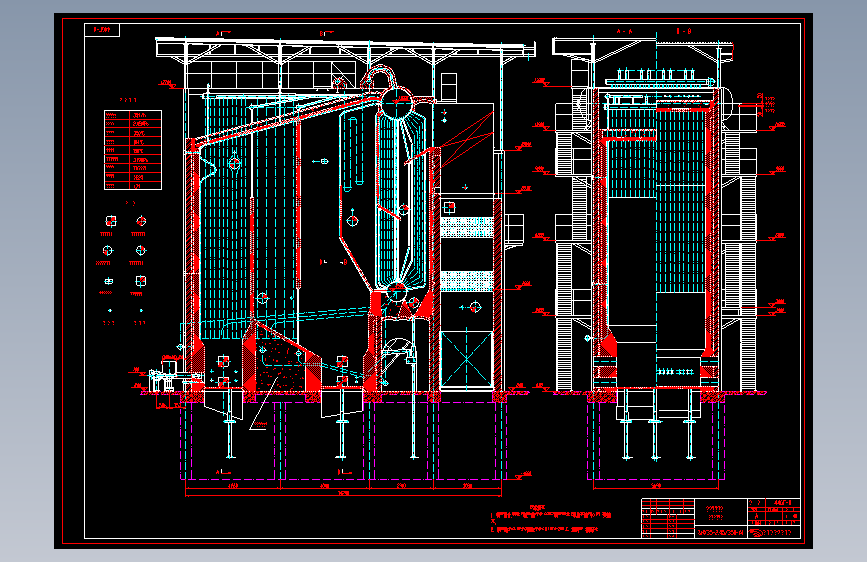 SHX35-2.45_350-AⅠ循环流化床锅炉图纸