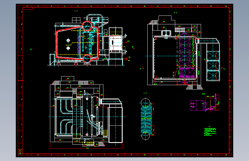 35t燃油锅炉总图