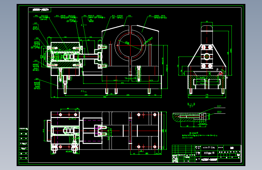 KZ351扩口机夹具部分设计含5张CAD图