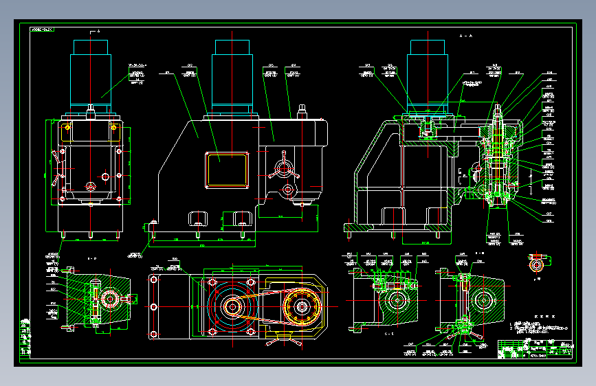 XZ70铣钻专机主轴箱部分设计含4张CAD图
