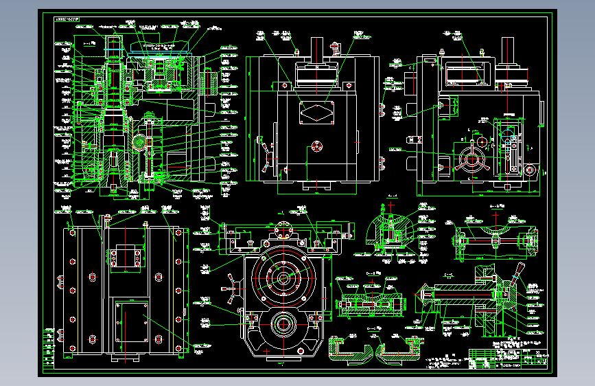 XZ229铣专机主轴箱部件设计- 圆工作台铣床含4张CAD图