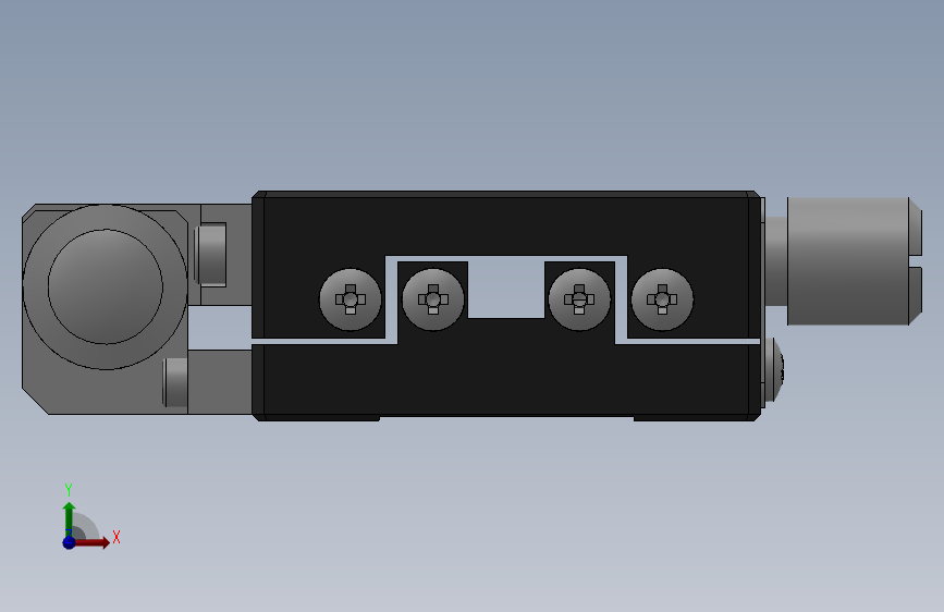 PX40-L轴滑台模型 正面视图