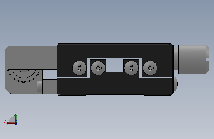 PX40-R轴滑台模型 背面视图
