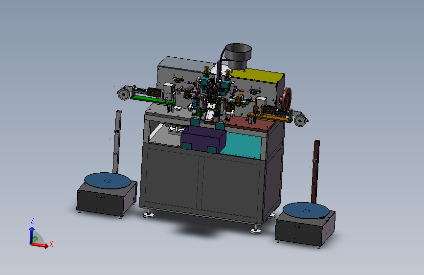 改进对式入料导线焊接机