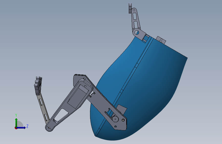 仿生青蛙跳跃机器人三维SW模型+CAD 左侧视图