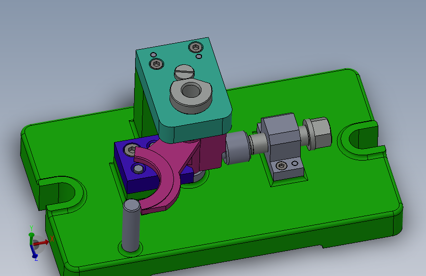 倒挡变速叉钻孔夹具装配三维模型SW+CAD