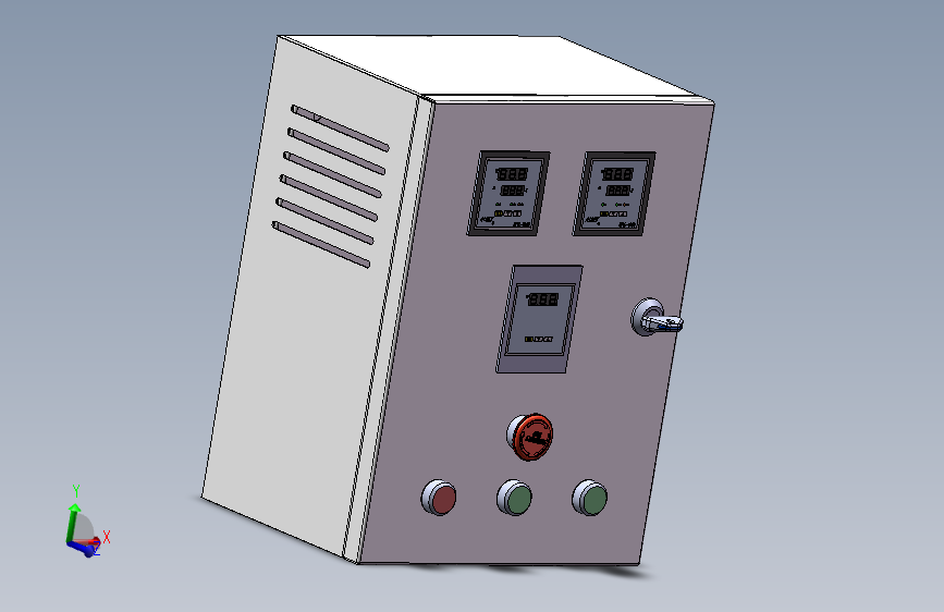 配电箱220_300_400三维SW模型