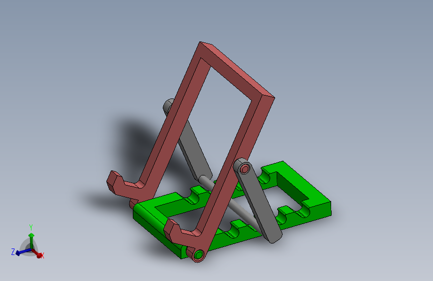 可折叠手机支架设计三维SW模型